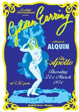 Fake Golden Earring show poster Glasgow Apollo March 21 1974